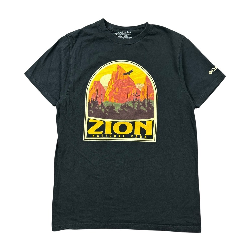 Columbia Zion National Park Shirt Men Medium Black Outdoors‎ Hiking Utah Granola